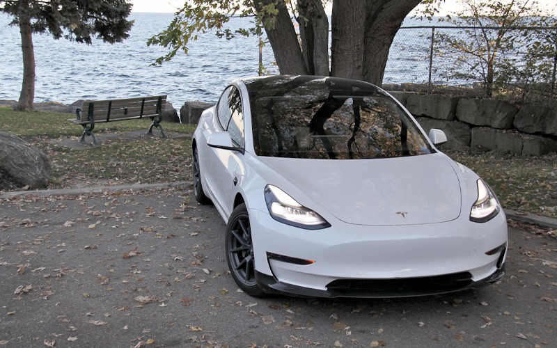 model 3 front lip handling