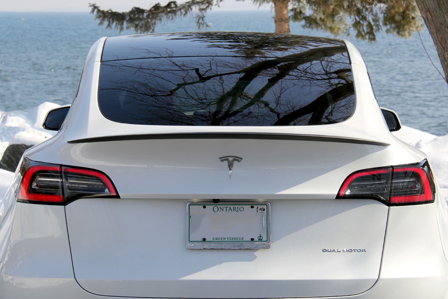 Model Y Spoiler Carbon Fiber
