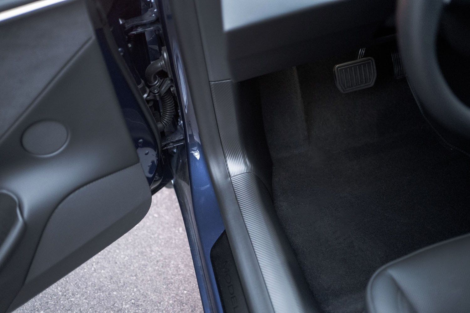 Model 3 door sill foot well protector guard