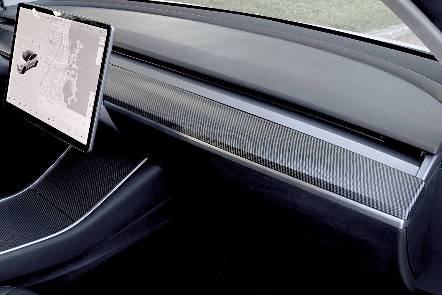 Tesla Dash Cover Carbon Fiber