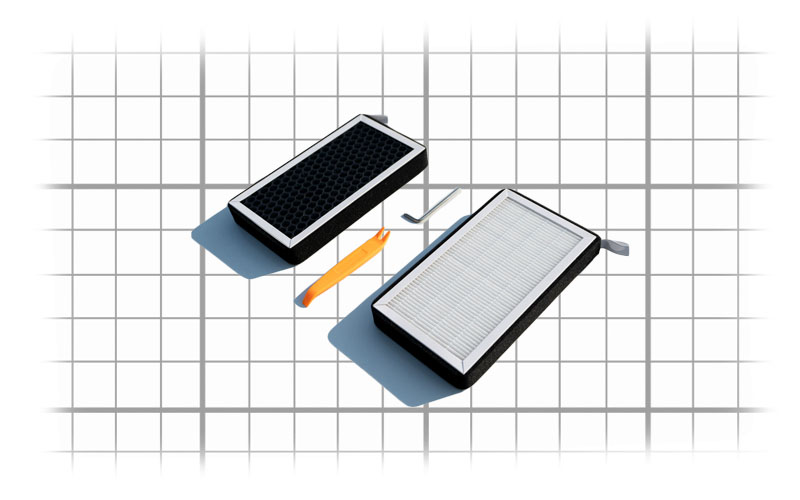 model y cabin air filter HEPA dimensions
