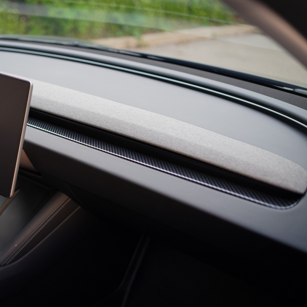 Tesla Dash Cover Gloss Carbon Fiber for 2024 Highland