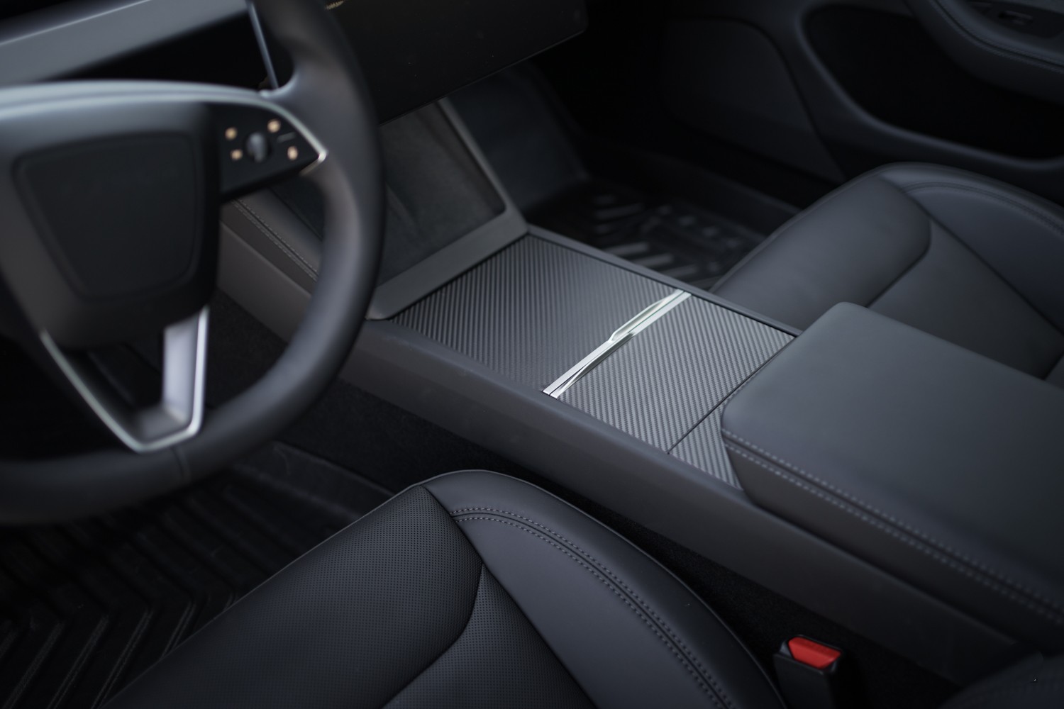 Model 3 Highland Center Console Wrap Carbon Fiber