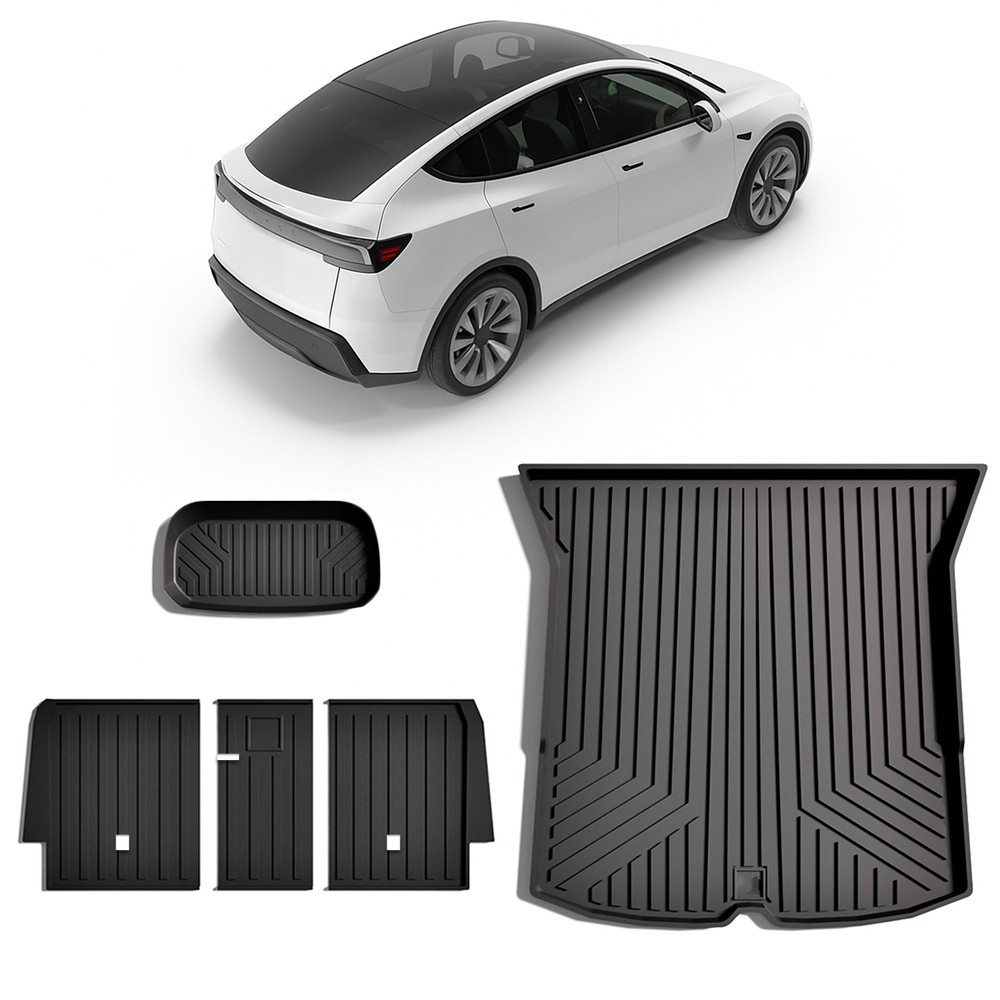 Tesla Model Y Juniper Cargo Mats - Trunk Mat, Sunbtrunk Mat and Backseat Mats