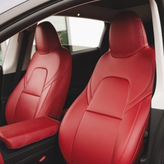 Nappa Leather Seats Covers for Model Y - Rolls Royce Red