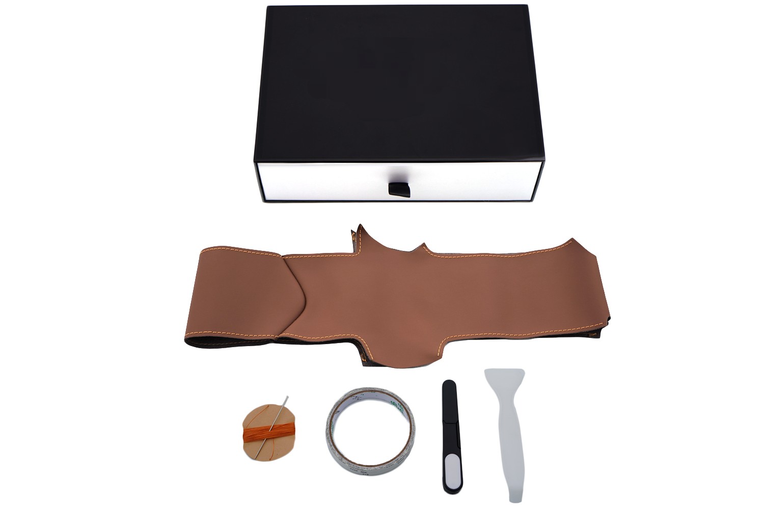 Tesla steering wheel cover tan stitching DIY kit for model y/3