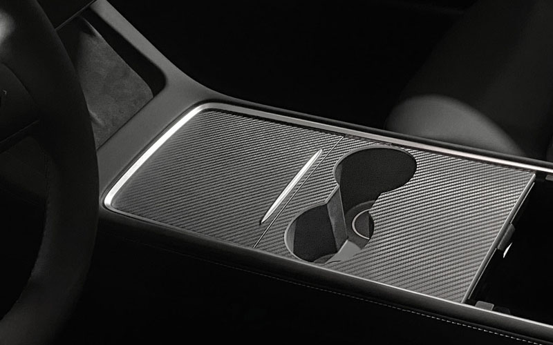 Center Console wrap carbon fiber