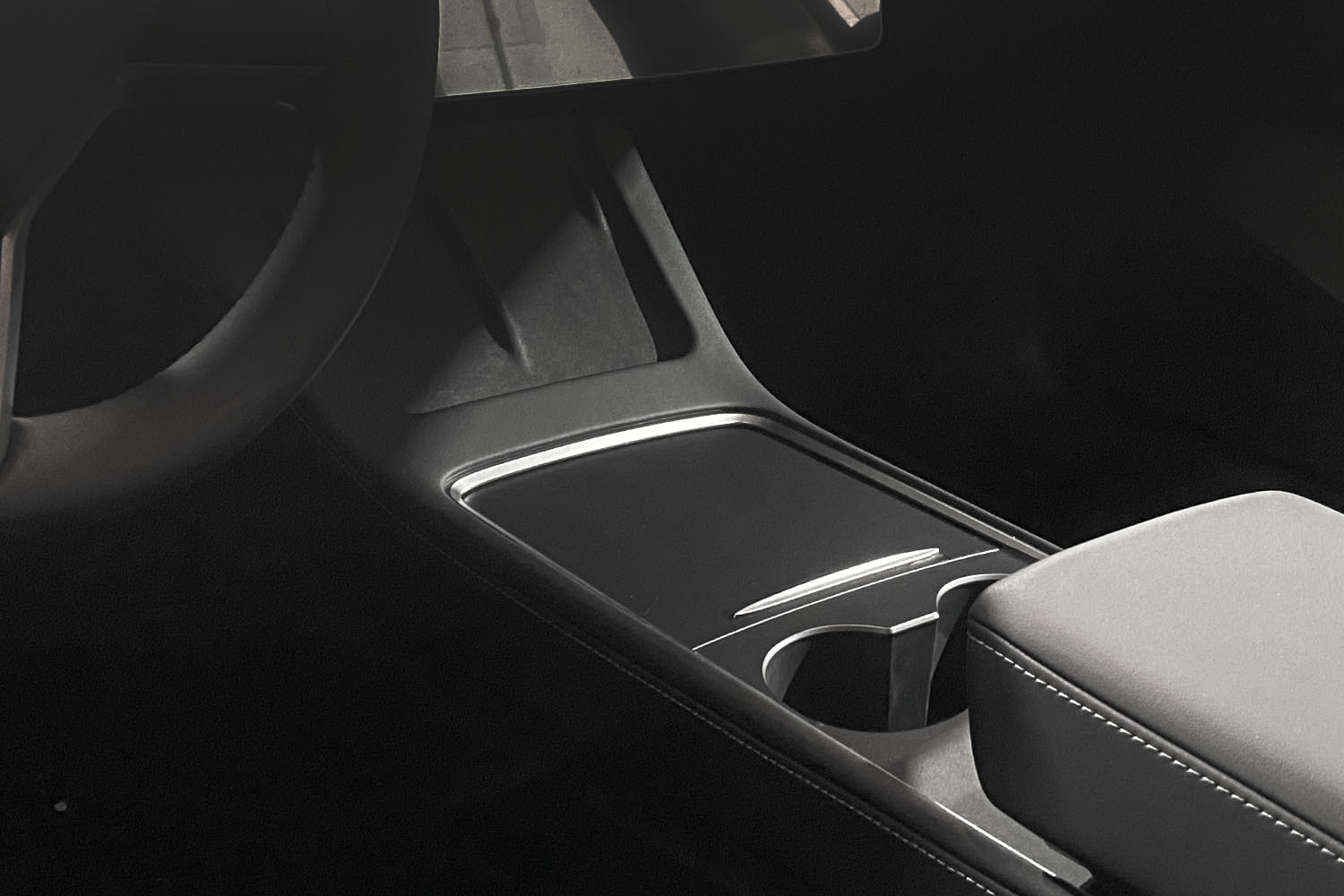 2021 Tesla Model 3 Matte Black Console Wrap