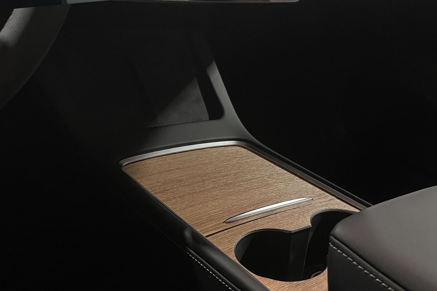 2021 Tesla Model 3 Console Wrap Wood