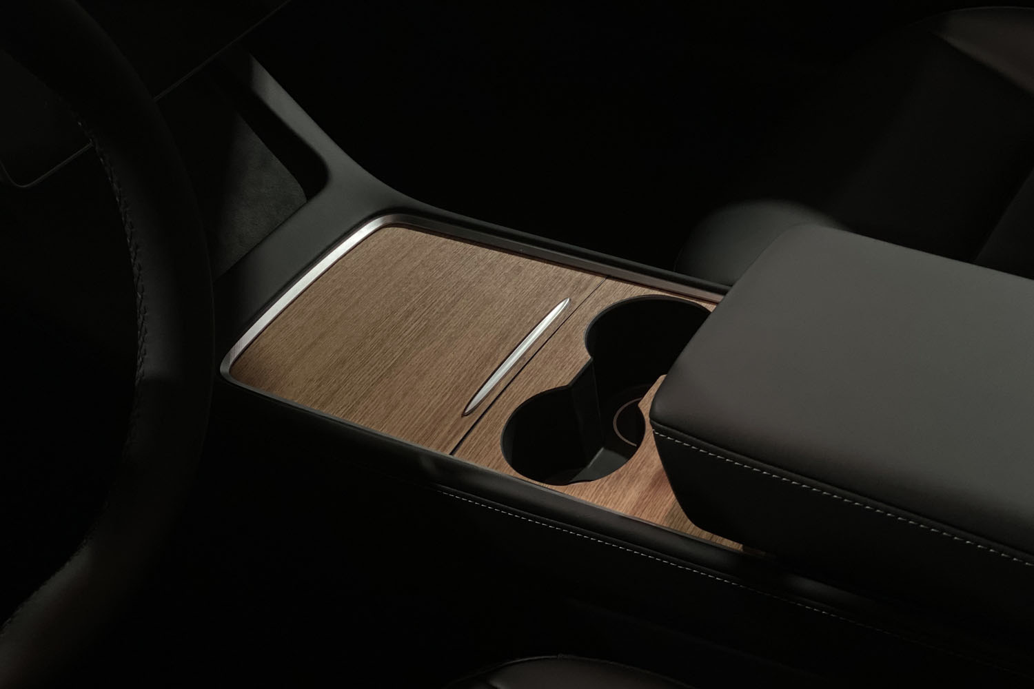 2021 Tesla Model 3 Console Wrap Wood